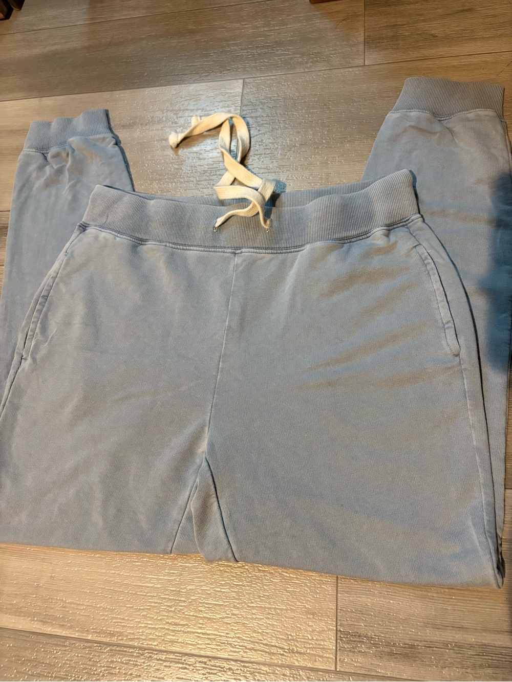 Light Blue Drawstring Jogger Pants